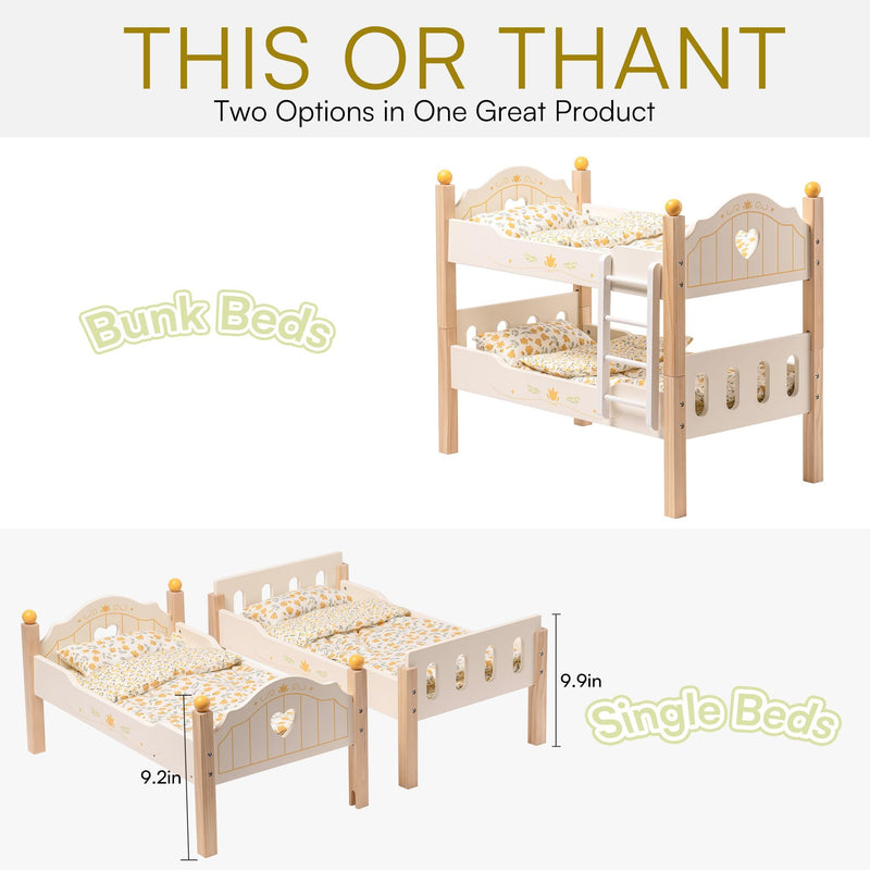 Wooden Baby Doll Beds Cribs Fits American Girls